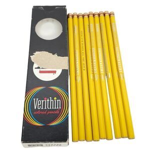 9 Vintage Eagle Verithin Pencils Canary Yellow 735